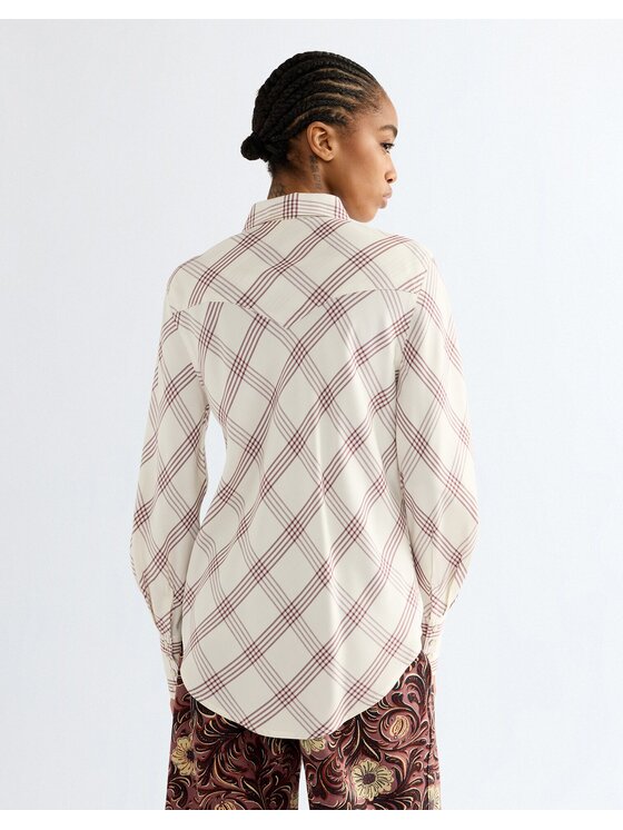 Wrangler Wrangler Koszula DRAMA COLLAR SHIRT Biały Regular Fit