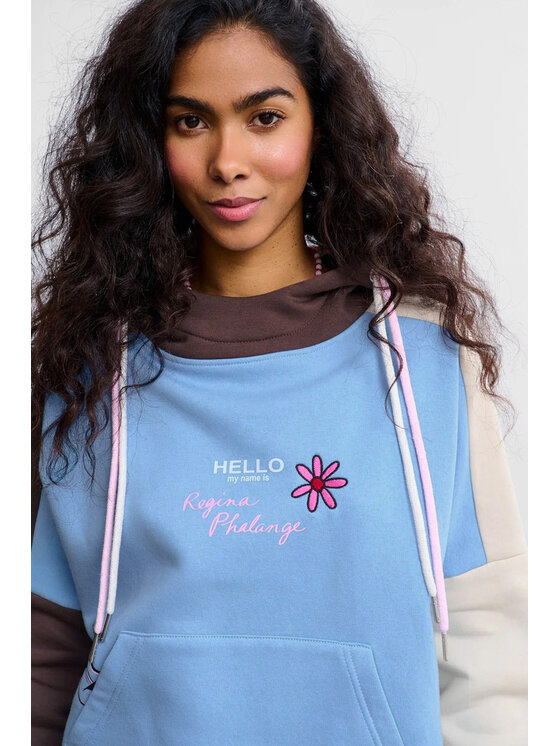 NAOKO NAOKO Bluza Regina Phalange Niebieski Loose Fit
