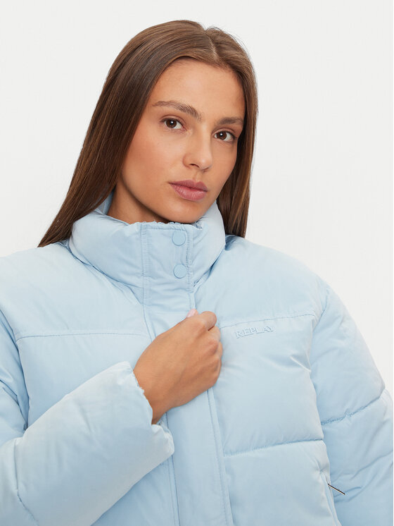 REPLAY REPLAY Зимова куртка W7808A.000.84466 Блакитний Loose Fit