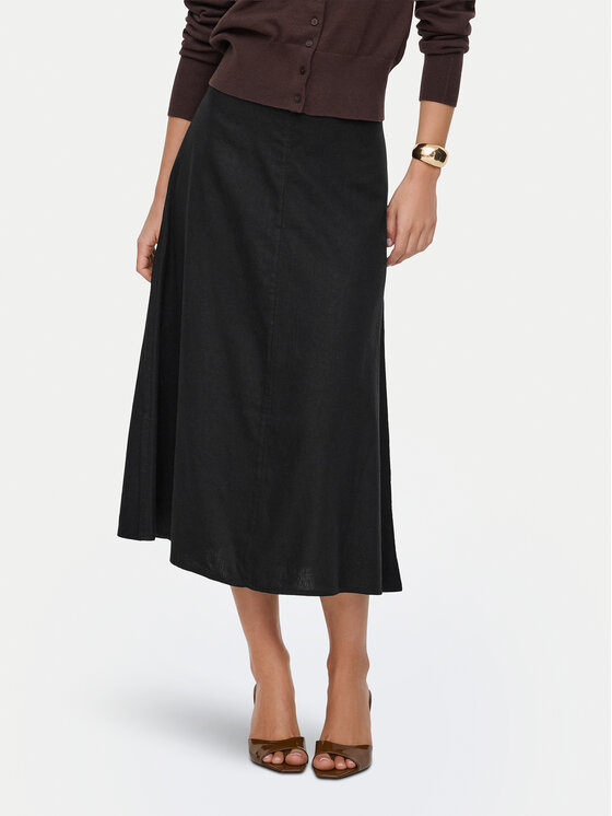 ONLY ONLY Φούστα midi Goa 15363690 Μαύρο Regular Fit