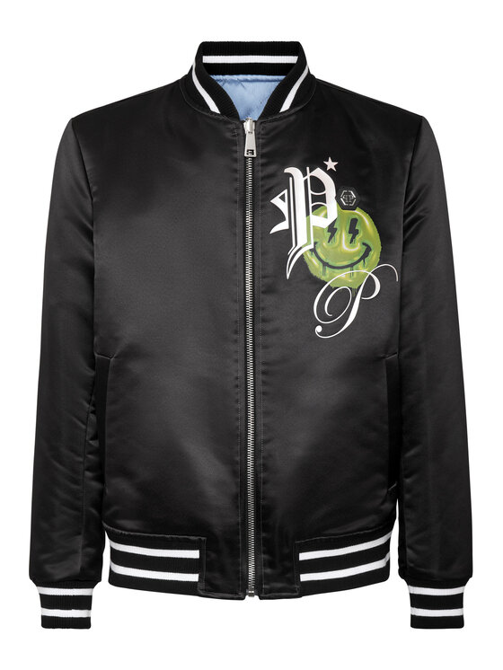 PHILIPP PLEIN PHILIPP PLEIN Kurtka bomber 15741 Czarny Regular Fit