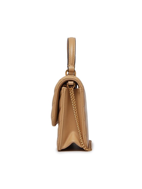 Tory Burch Tory Burch Kabelka Kira Chevron Mini Top Handle Chain Wallet 152356 Béžová