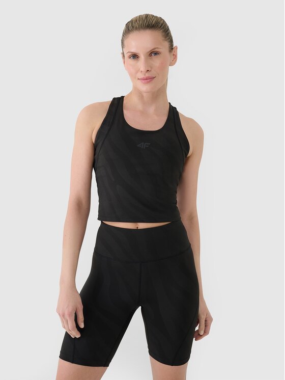 4F 4F Legíny 4FWSS25TFSTF016-20S Čierna Slim Fit