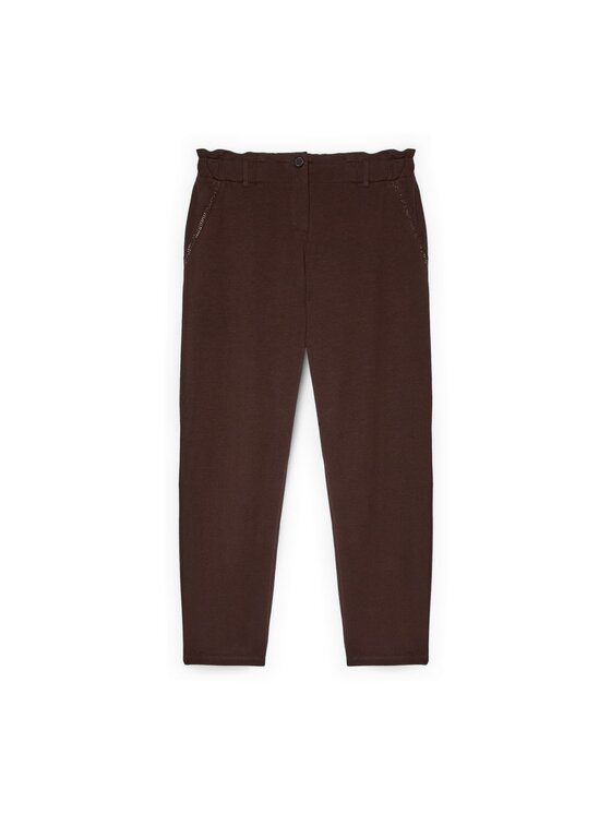 Fiorella Rubino Fiorella Rubino Pantaloni di tessuto P857L002444N022 Marrone Slim Fit