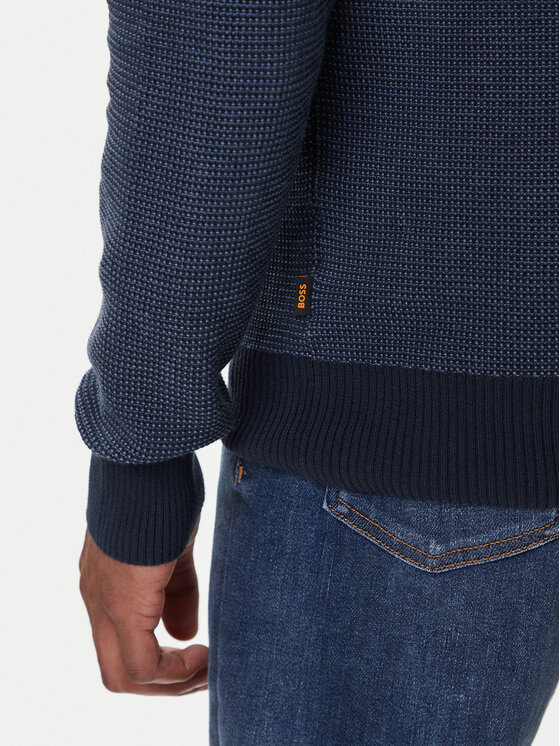 BOSS BOSS Džemper Klapok 50548673 Plava Regular Fit