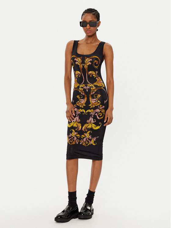 Versace Jeans Couture Versace Jeans Couture Ежедневна рокля 78HAO9P6 Черен Slim Fit