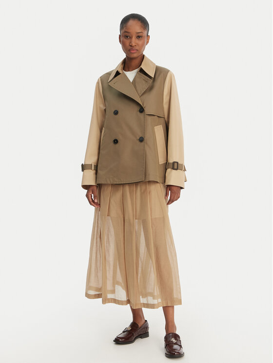 Weekend Max Mara Weekend Max Mara Trencz Biglia 2615021051 Zielony Relaxed Fit