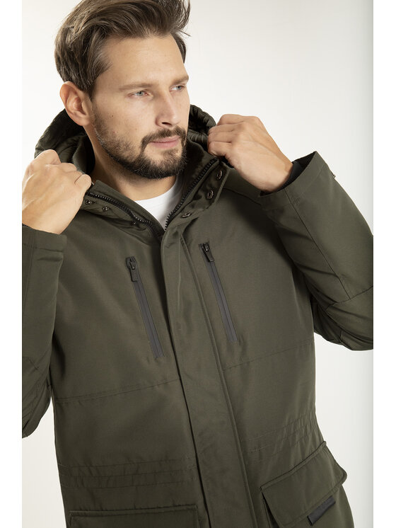 Cross Jeans Kurtka zimowa 40225-002 Khaki Regular Fit