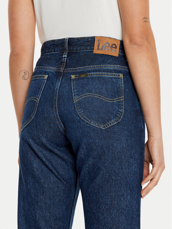 Lee Lee Jeans hlače Rider Classic 112346335 Mornarsko modra Straight Fit