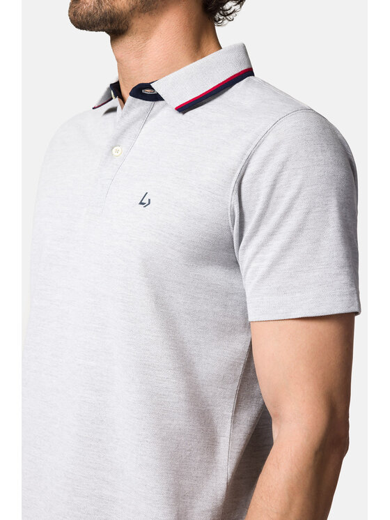 Lancerto Lancerto Polo Tom PO073123000045 Szary Regular Fit