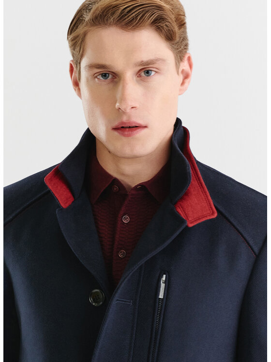 Pako Lorente Pako Lorente Płaszcz P22WF-7X-010 Granatowy Classic Fit