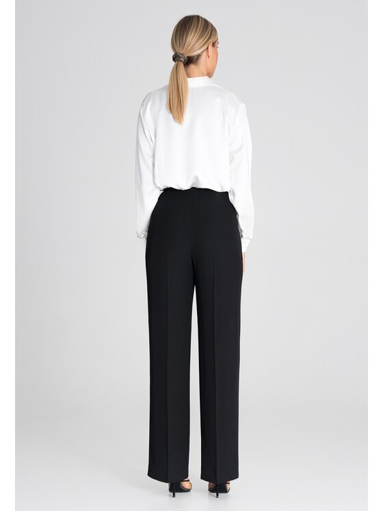 FIGL FIGL Spodnie damskie M949 Czarny Regular Fit