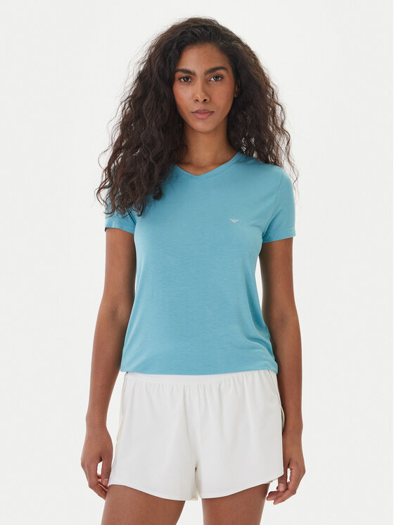 Emporio Armani Emporio Armani T-shirt EW000409 AF19024 U9163 Tirkizna Regular Fit