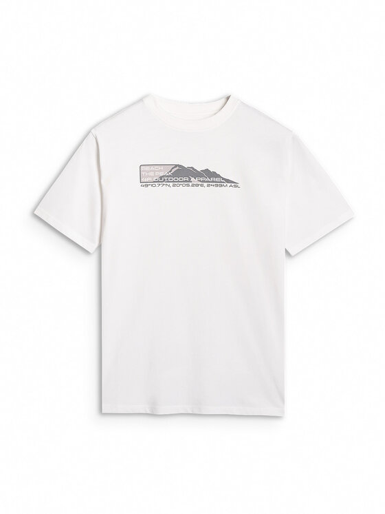 4F 4F T-Shirt APRES SKI Biały Oversize