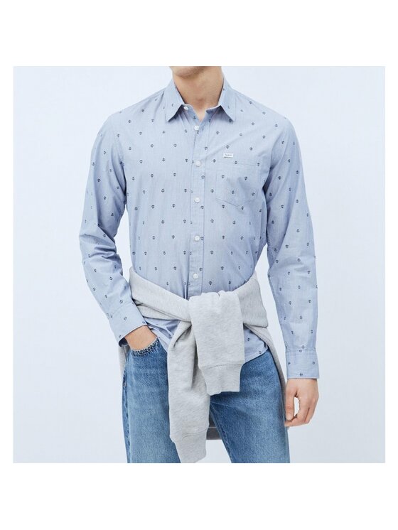 Pepe Jeans Pepe Jeans Košile PM307039 Modrá Regular Fit