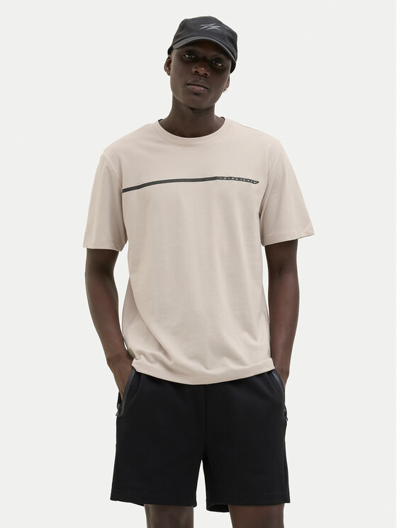 Jack & Jones Jack & Jones T-Shirt Fusion 12273120 Beżowy Regular Fit