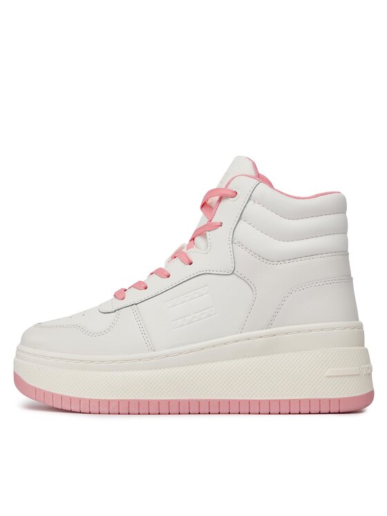 Tommy Jeans Tommy Jeans Снікерcи Tjw Retro Basket Mc Lace Up EN0EN02422 Écru