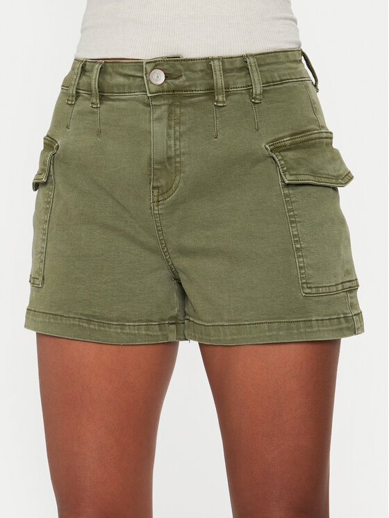 ONLY ONLY Riidest šortsid Missouri 15328087 Roheline Regular Fit