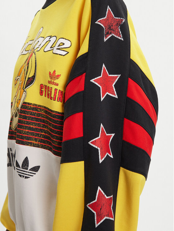 adidas adidas Bluza Archive Cycling JW0147 Żółty Oversize