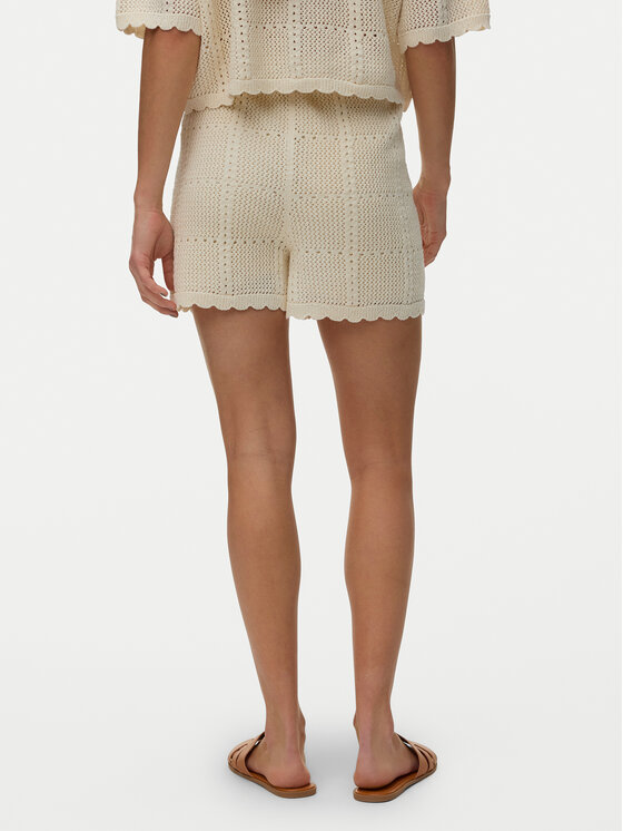 Vero Moda Vero Moda Šortky z materiálu Esmey 10350992 Světle béžová Regular Fit