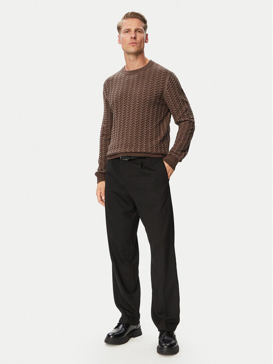 HUGO HUGO Пуловер Simond 50570261 Кафяв Regular Fit