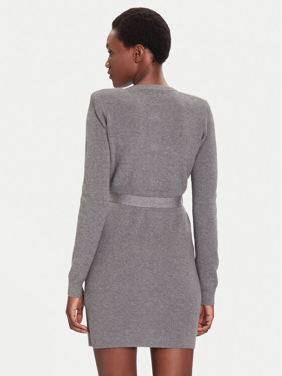 Liu Jo Liu Jo Strickkleid MF5371 MS99E Grau Slim Fit