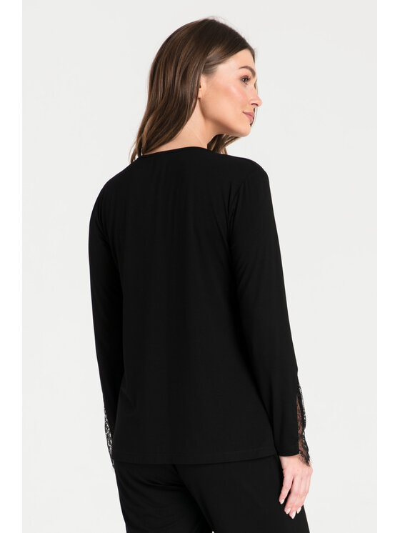 LaLupa LaLupa Koszula nocna LA072 Czarny Comfortable Fit