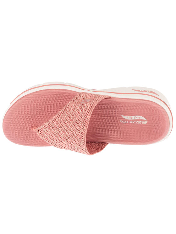Skechers Skechers Japonki Skechers Go Walk Arch Fit 2.0 Sandal - Carrie Różowy