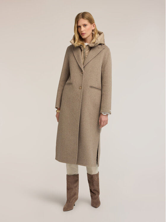 Motivi Motivi Cappotto invernale 0076Q000724N002 Crema Regular Fit
