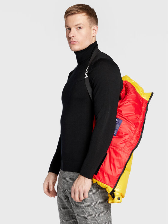 Add Add Пухено яке 6AM771 Жълт Regular Fit