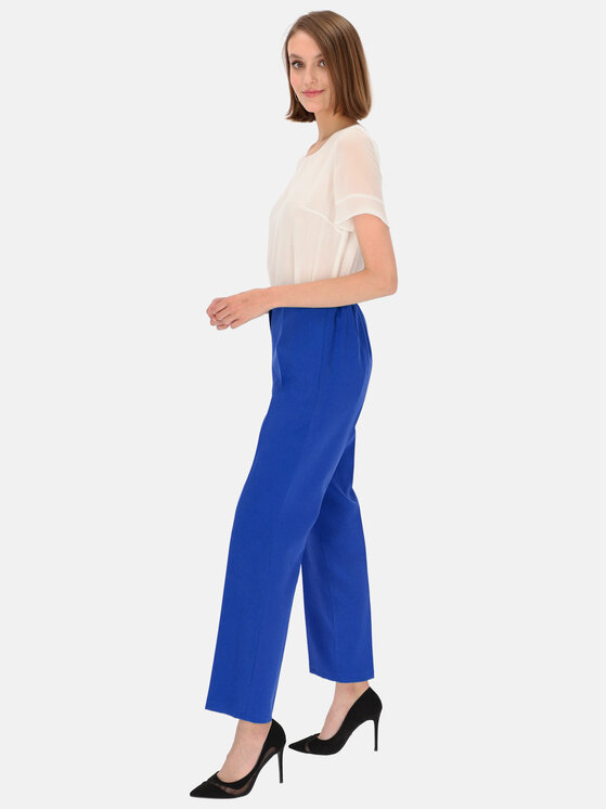 Potis & Verso Potis & Verso Spodnie damskie Gustawa Niebieski Slim Fit