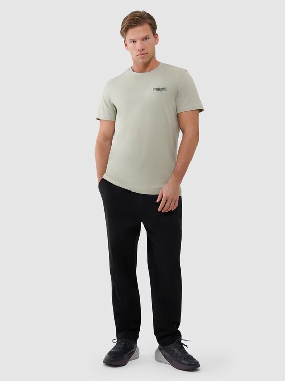 4F 4F T-Shirt 4FWSS25TTSHM1974-44S Zielony Regular Fit