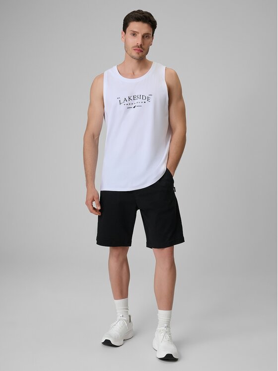 4F 4F Tank top 4FRSS26TSLEM331-10S Biały Regular Fit