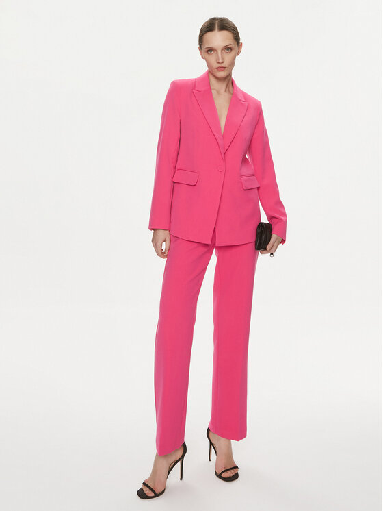 YAS YAS Spodnie materiałowe Likka 26030744 Różowy Regular Fit