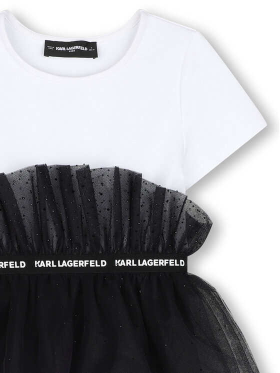 Karl Lagerfeld Kids Karl Lagerfeld Kids Φόρεμα κομψό Z31326 S Μαύρο Regular Fit