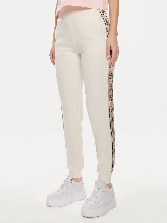 Guess Guess Pantaloni trening Britney V2YB15 KB3P2 Écru Regular Fit