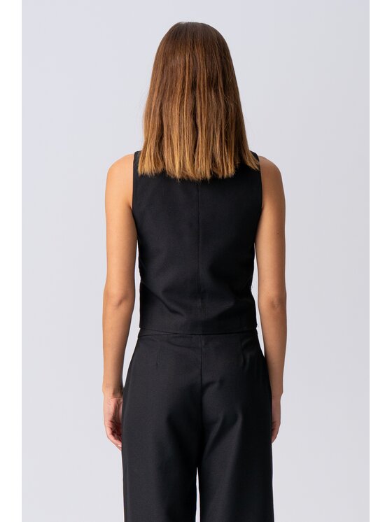TeeShoppen TeeShoppen Kamizelka 'Basic Collection' Czarny Regular Fit