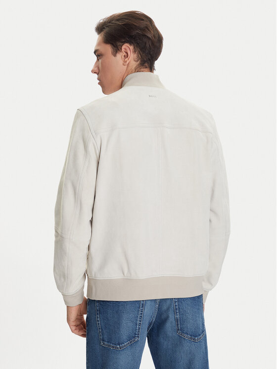 BOSS BOSS Lederjacke Johice 50543505 Beige Regular Fit