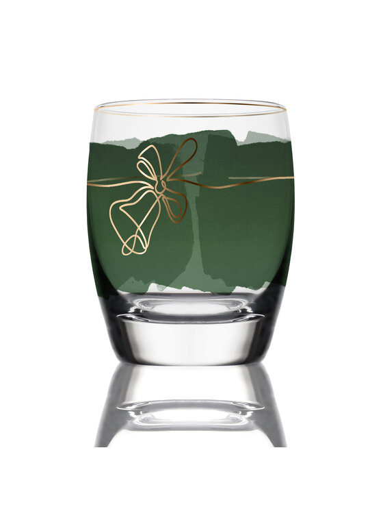 VOLA VOLA Świecznik świecznik szkl. Tealight h=10cm Christmas Zielony