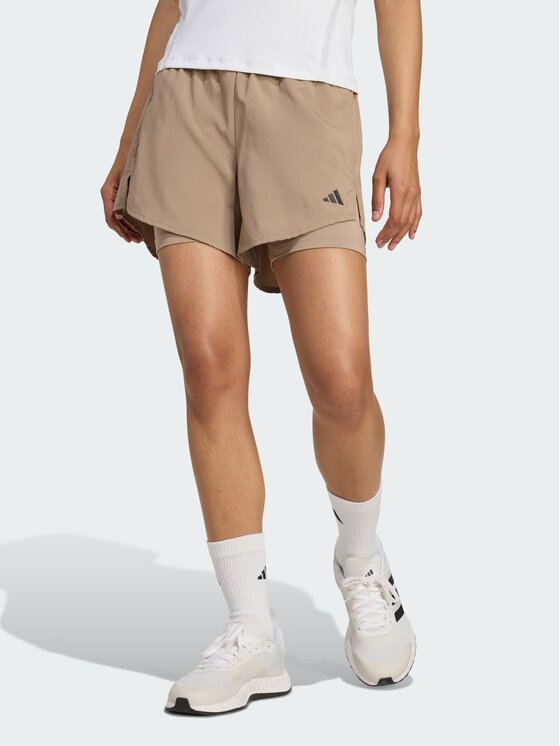 adidas adidas Szorty sportowe 100977 Brązowy Regular Fit