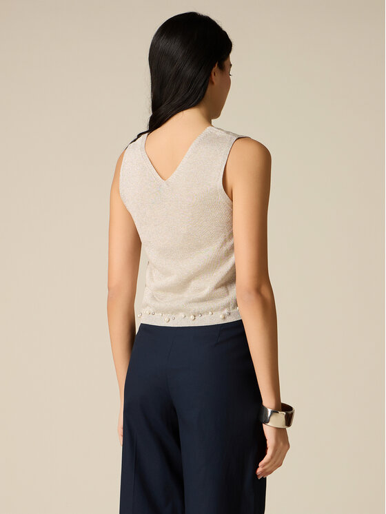 Oltre Oltre Maglione M528J005300N002 Crema Regular Fit
