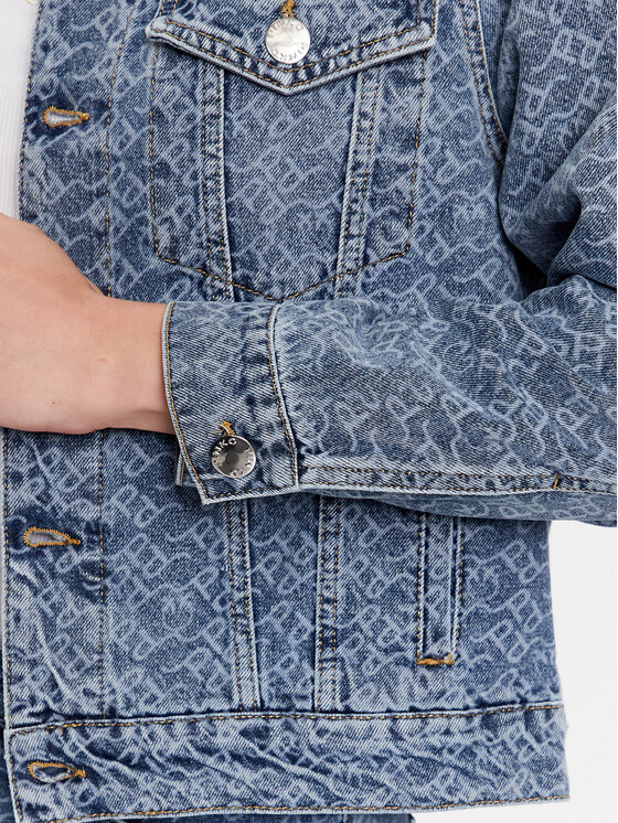 PINKO Pinko Jeansová bunda 100803 A0Q0 Modrá Regular Fit