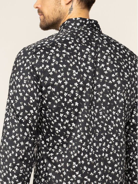 MICHAEL Michael Kors MICHAEL Michael Kors Camicia Abstract Floral Stretch CR94CK87UU Nero Slim Fit