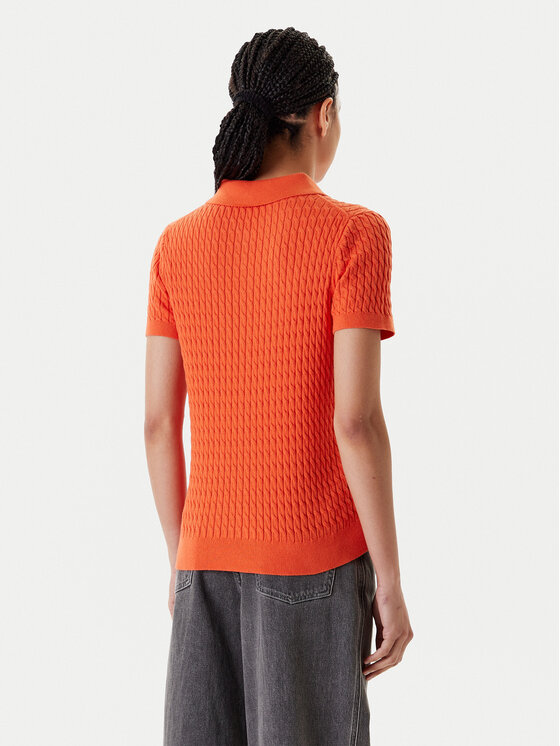 Tommy Hilfiger Tommy Hilfiger Polo marškinėliai Fine WW0WW41474 Oranžinė Regular Fit