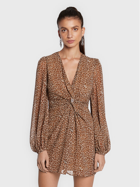 Blugirl Blumarine Vsakodnevna obleka RF2178-T3219 Rjava Regular Fit
