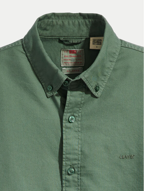 Levi's® Levi's® Cămașă Authentic A7210-0002 Verde Relaxed Fit