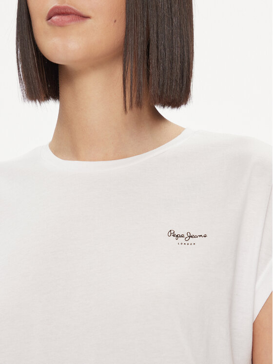 Pepe Jeans Pepe Jeans Majica Bloom PL504821 Bijela Regular Fit