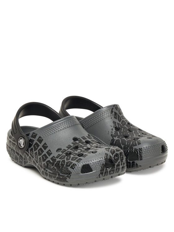 Crocs Crocs Klapki Kids Tire Print Classic Clog 211261 Szary