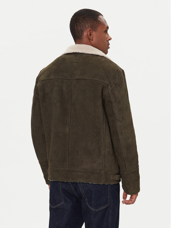 Milestone Milestone Lederjacke Camino 531624 21315 Grün Regular Fit