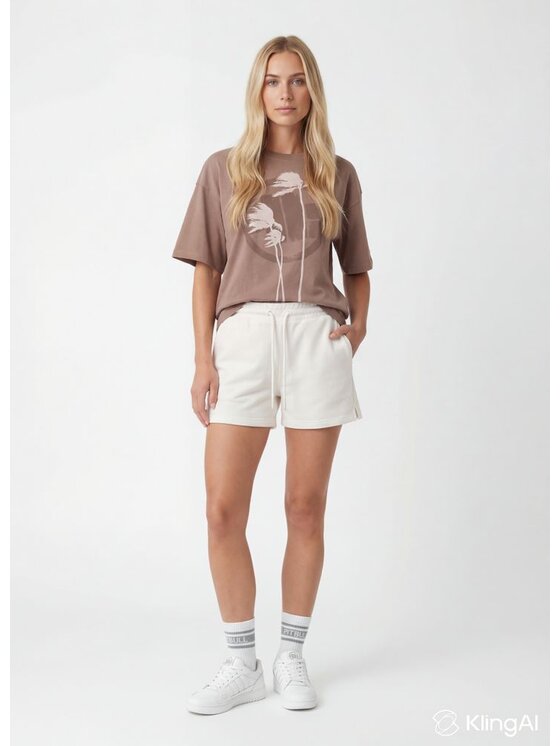 PITBULL PITBULL T-Shirt PALM Brązowy Regular Fit
